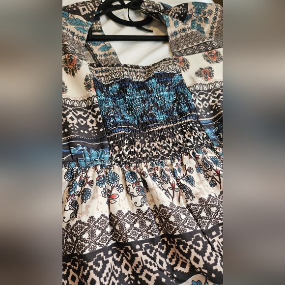 American Rag XL Boho Style Paisley Three-Quarter Sleeve Dress with Pockets - Picture 5 of 8